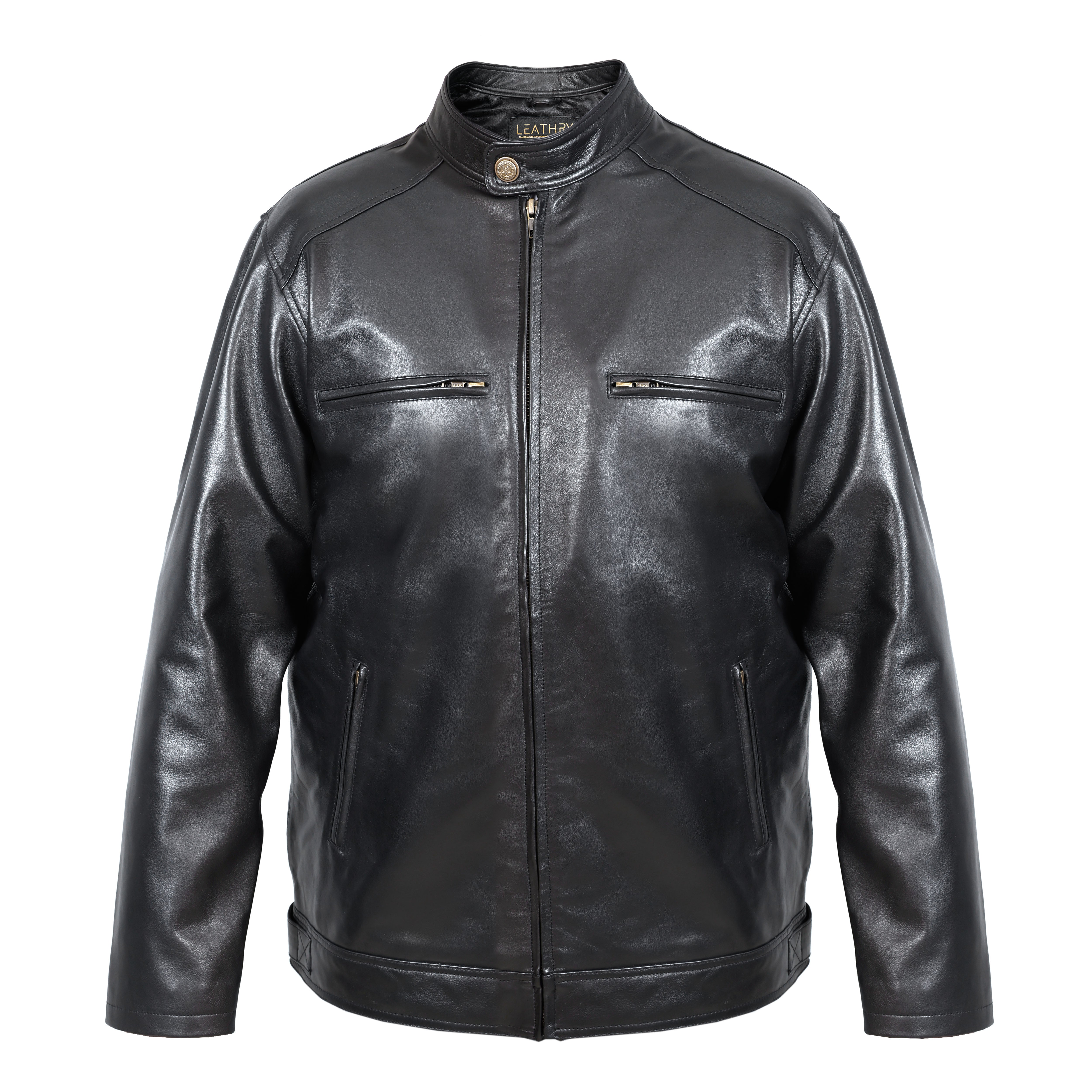 The Ironclad | Black Leather Moto Jacket