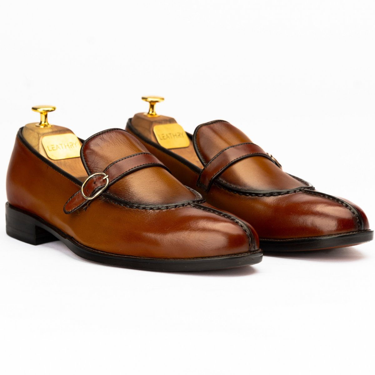Bashwood Handmade BB Buckle Style Leather Loafers Burgundy leather Bambi 3.0 loafer with double buckle | Marni main image 4