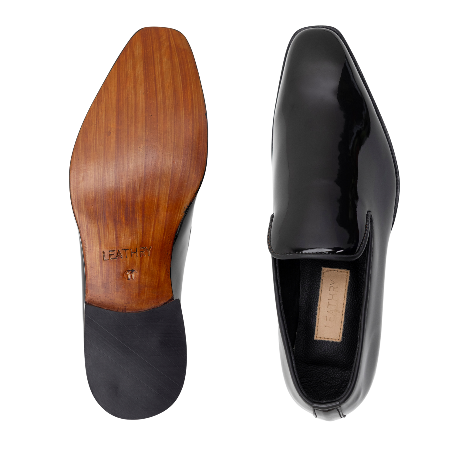 The Kaelen | Black Patent Slip On