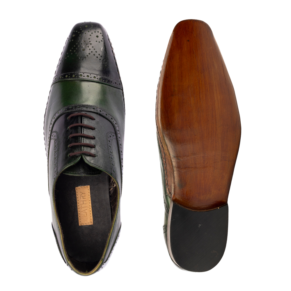 The Nesbit | Green Patina Oxford