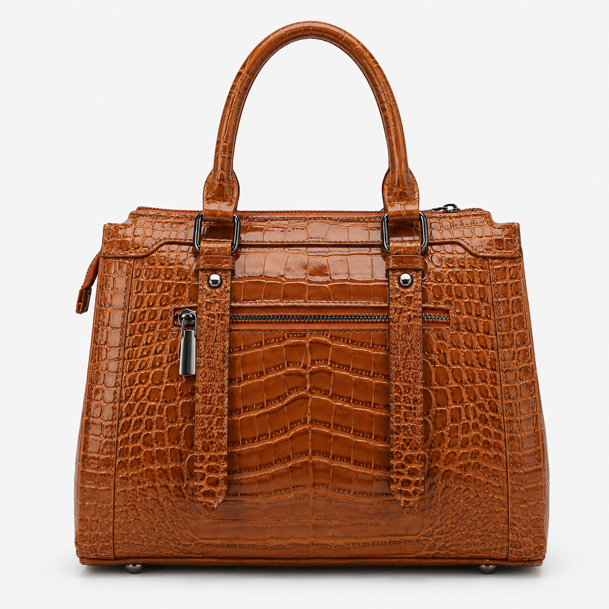 The Marcella | Croc-Embossed Leather Tote