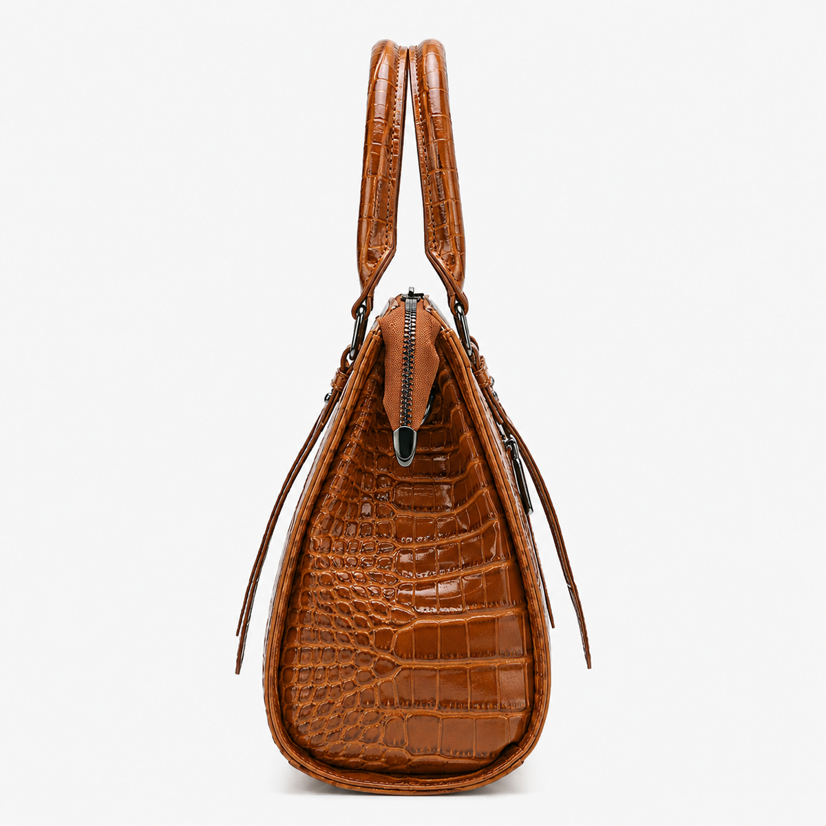 The Marcella | Croc-Embossed Leather Tote