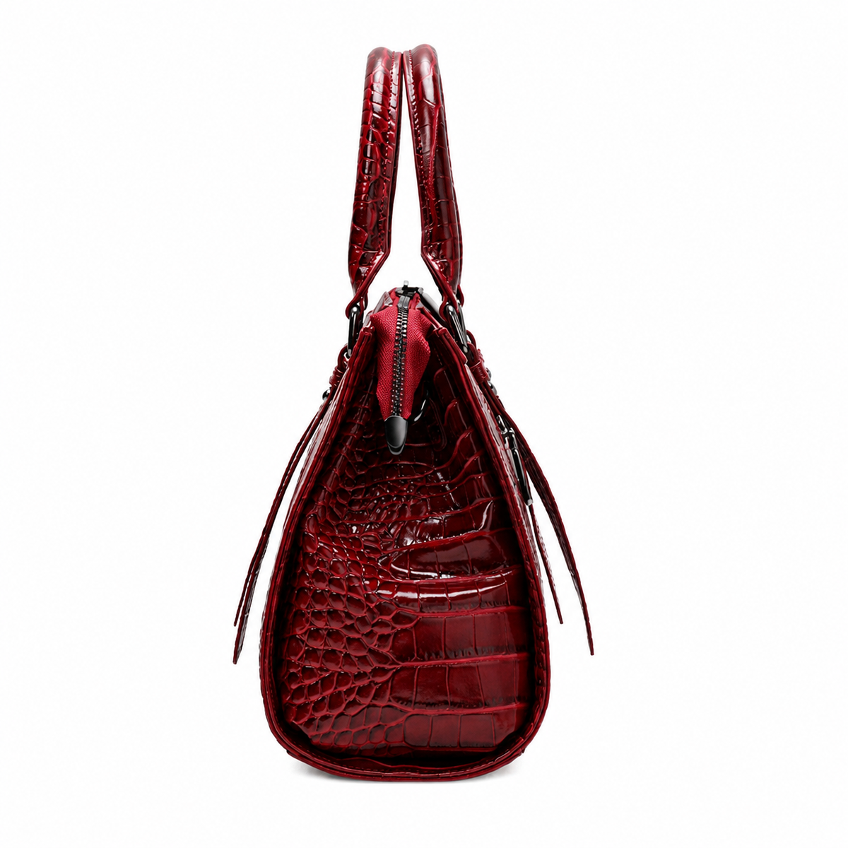 The Marcella | Croc-Embossed Leather Tote