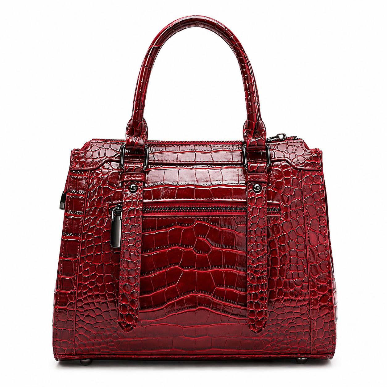 The Marcella | Croc-Embossed Leather Tote