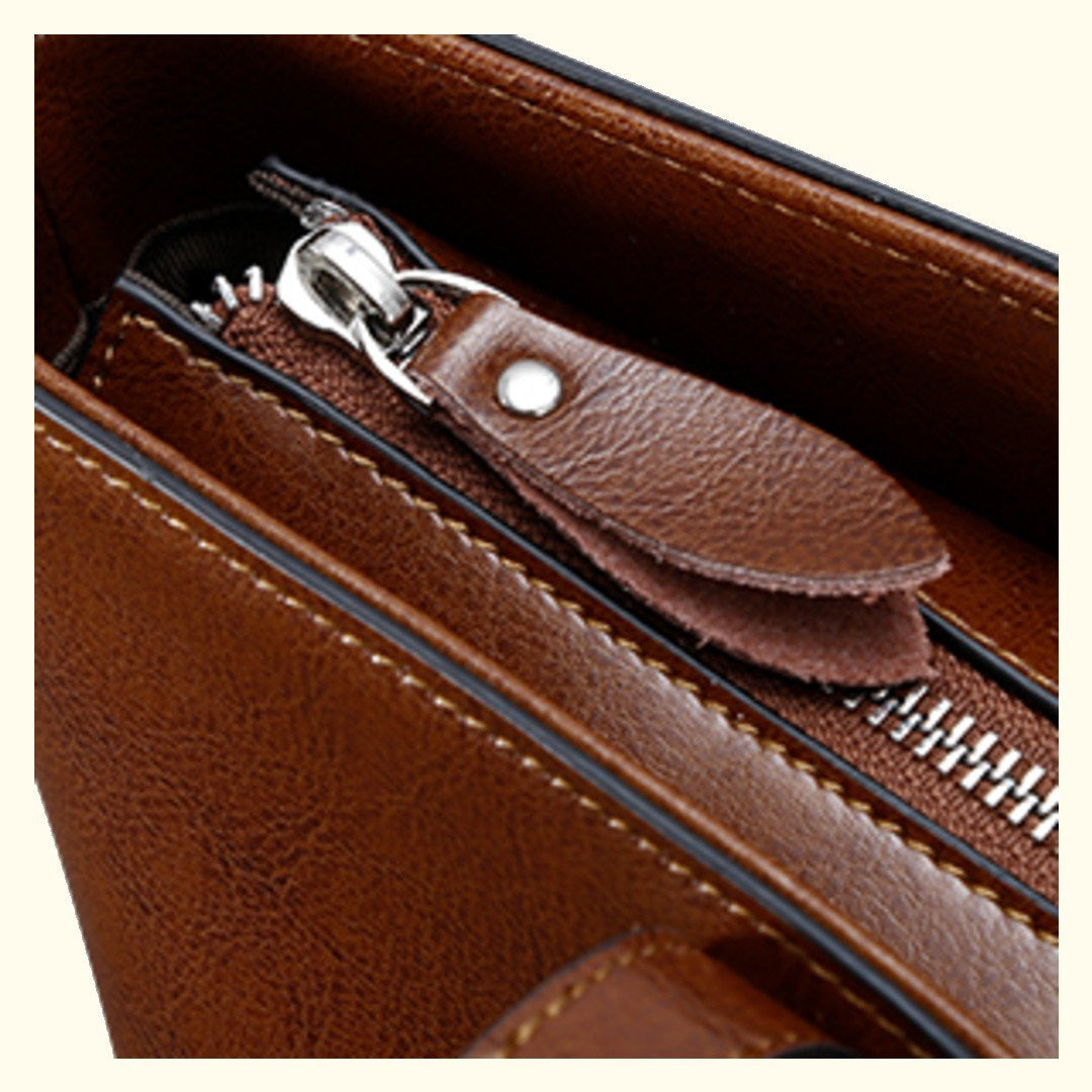 The Belle | Brown Leather Tote Bag