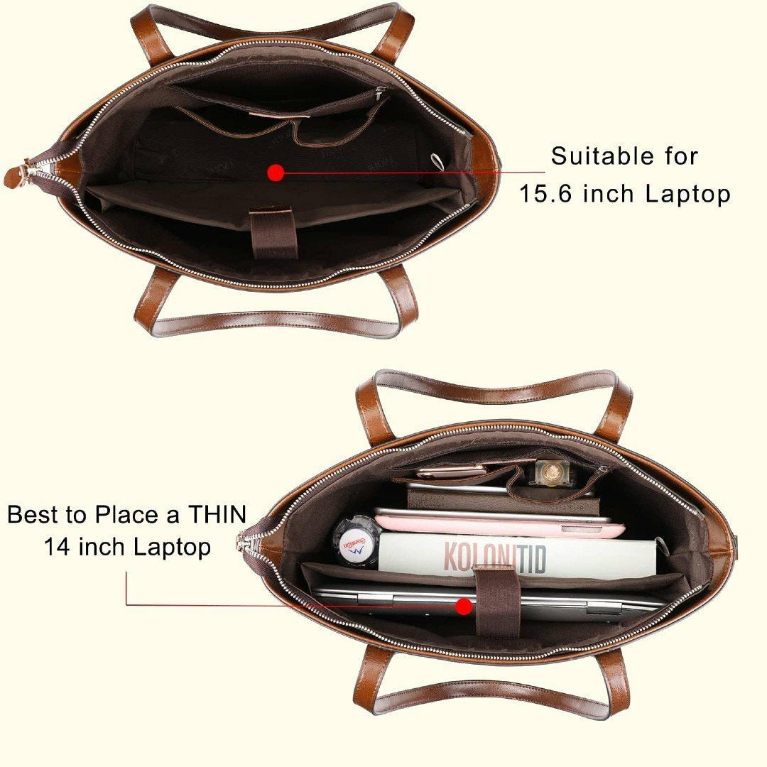 The Belle | Brown Leather Tote Bag