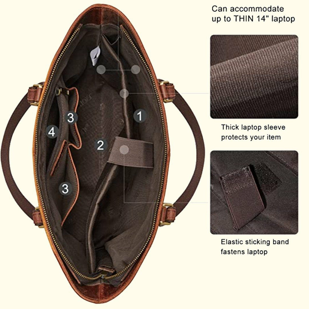 The Luna | Full Grain Leather Tote Bag