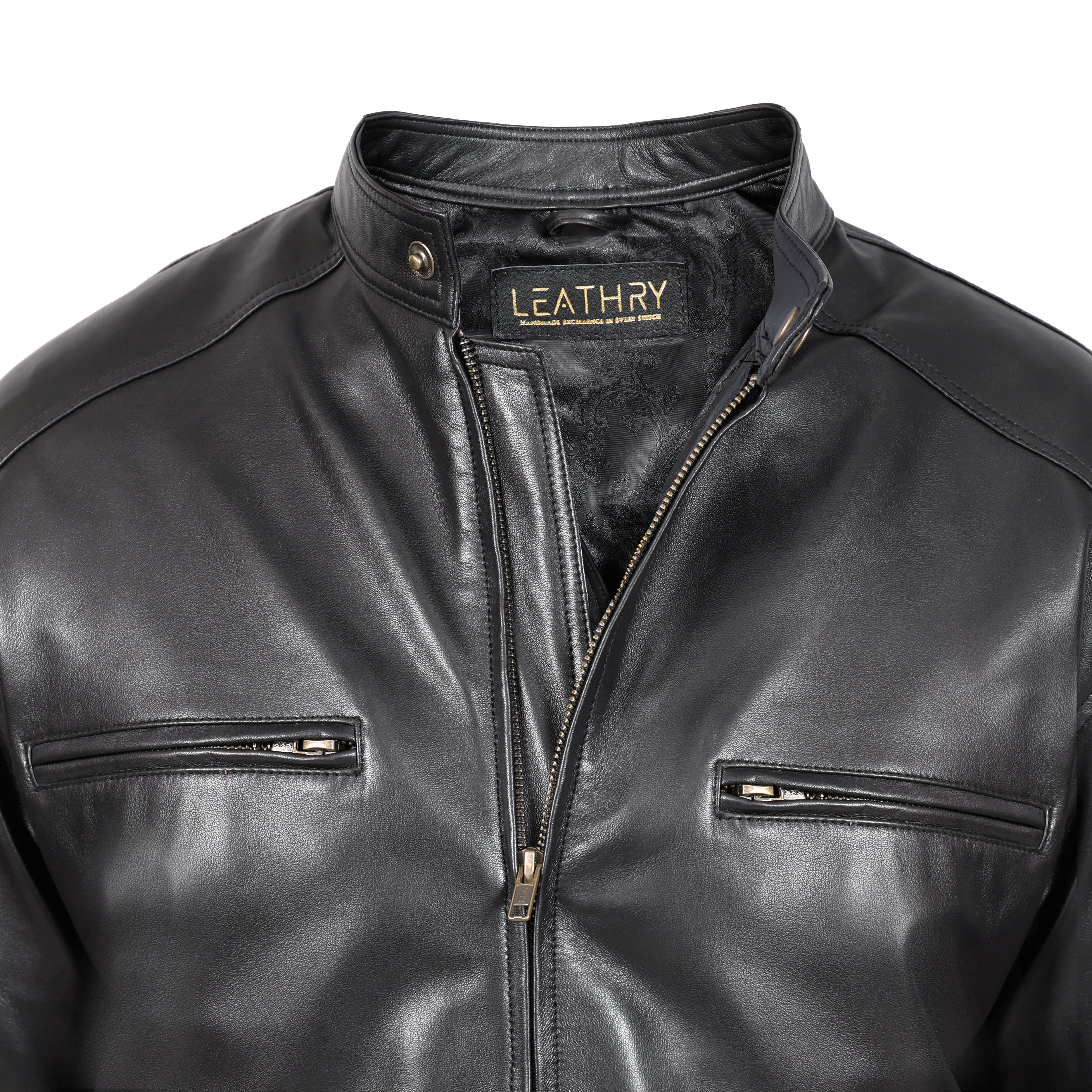 The Ironclad | Black Leather Moto Jacket