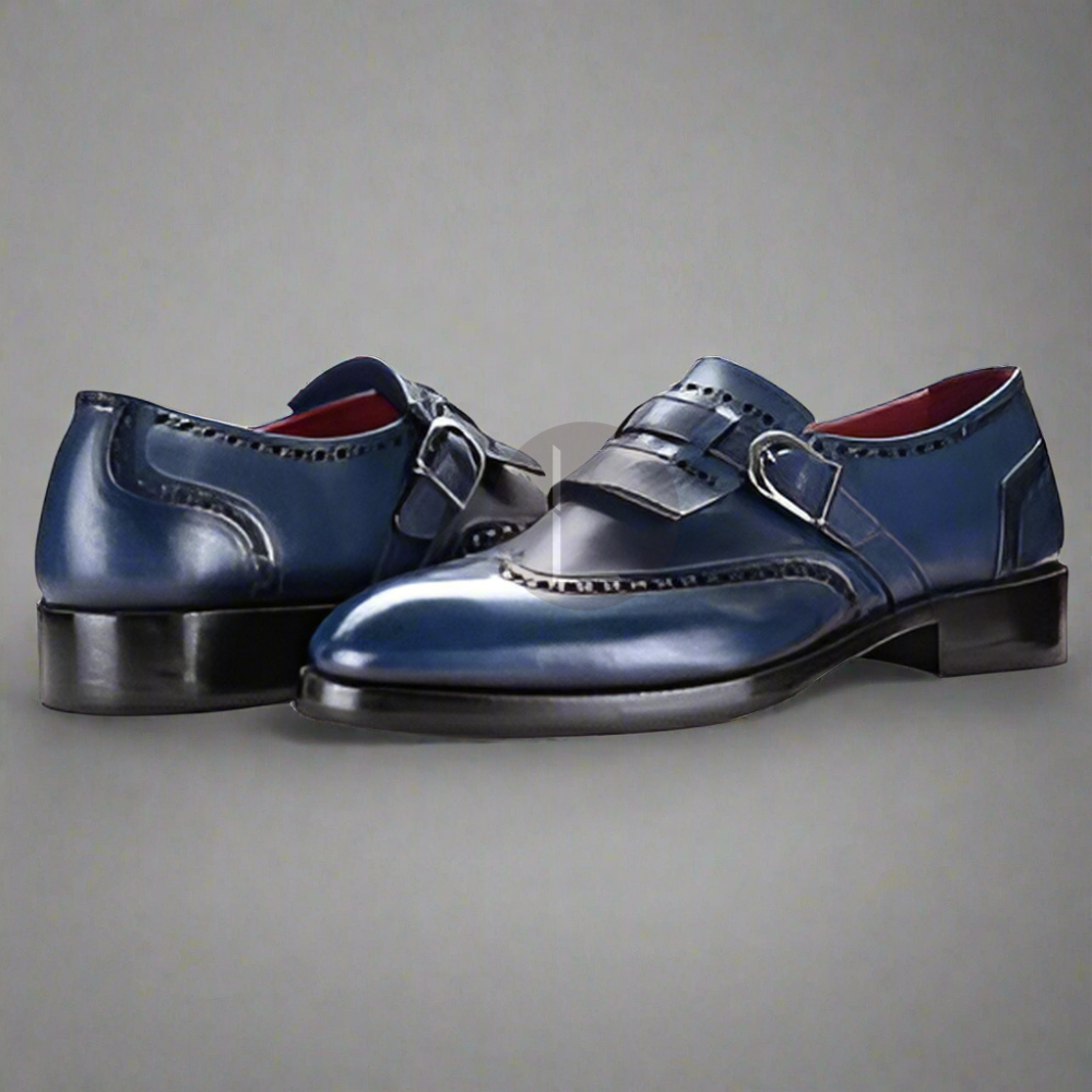 The Denham | Blue Buckled Loafer