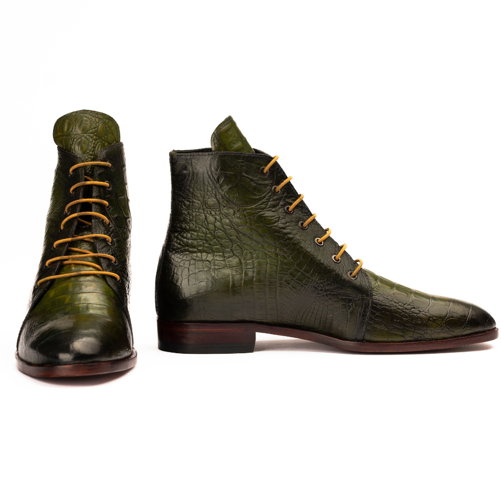 The Prynn | Green Crocodile Texture