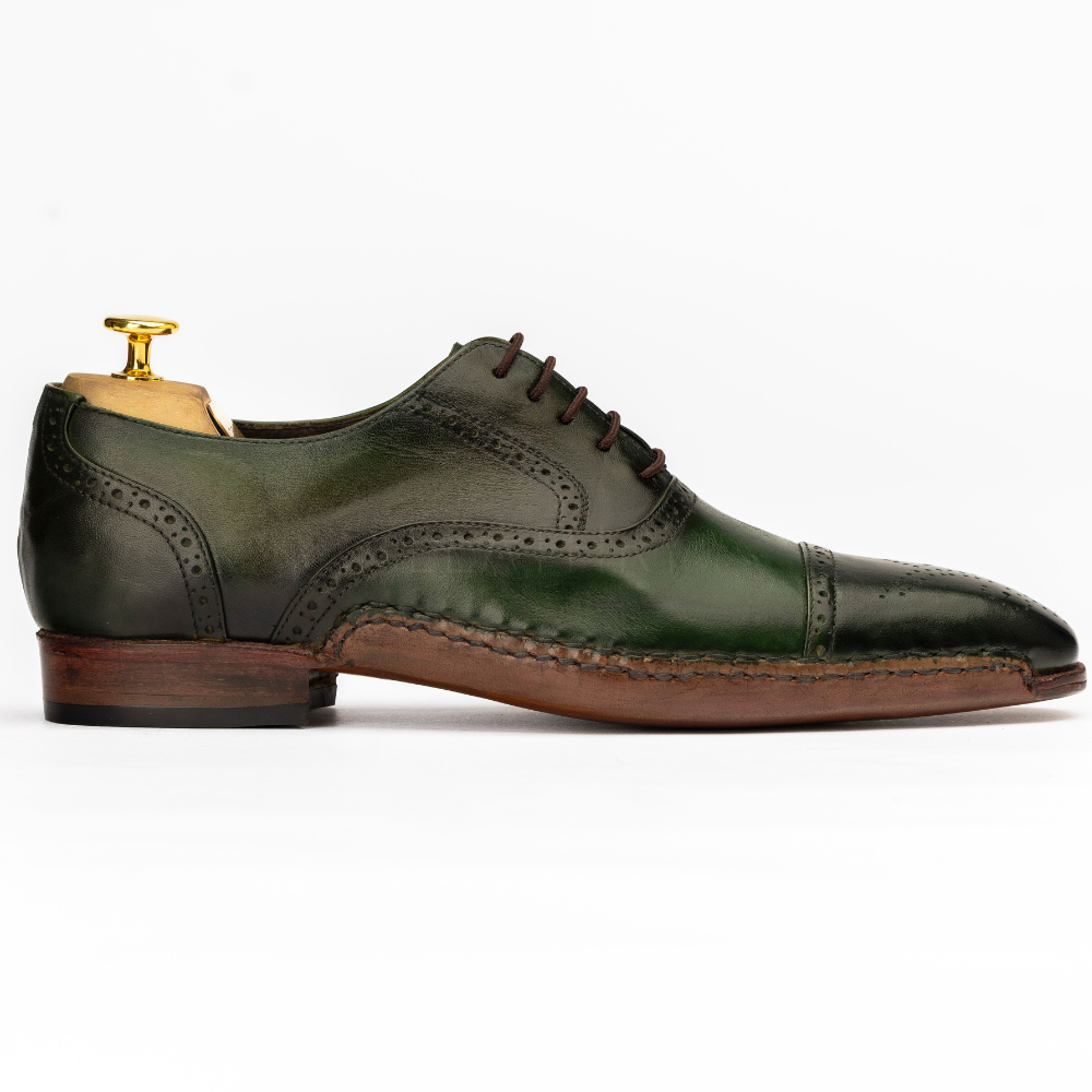 The Nesbit | Green Patina Oxford