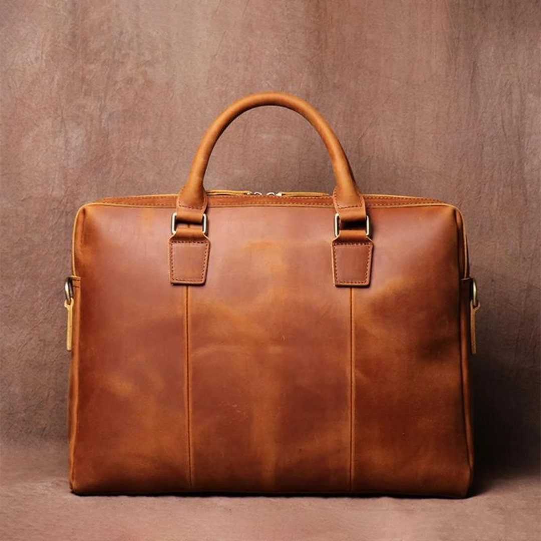 The Saffron | Leather Laptop Bag