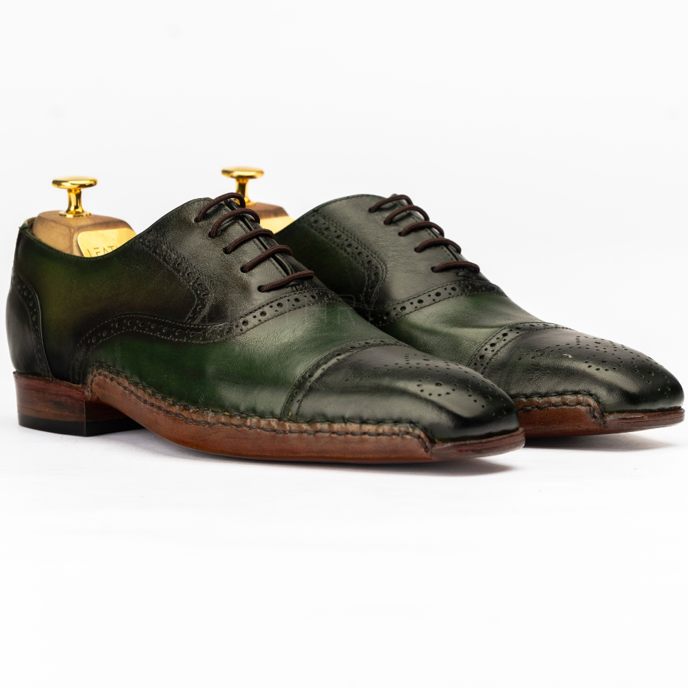 The Nesbit | Green Patina Oxford