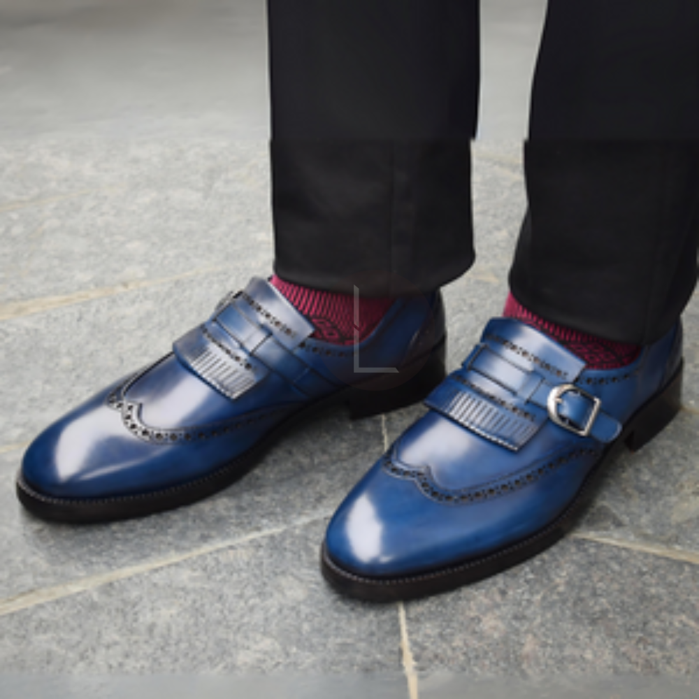 The Denham | Blue Buckled Loafer