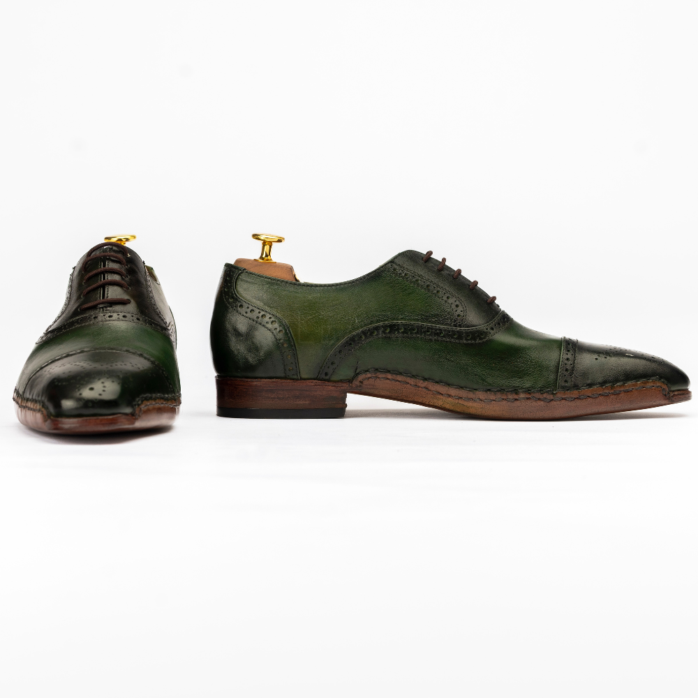 The Nesbit | Green Patina Oxford