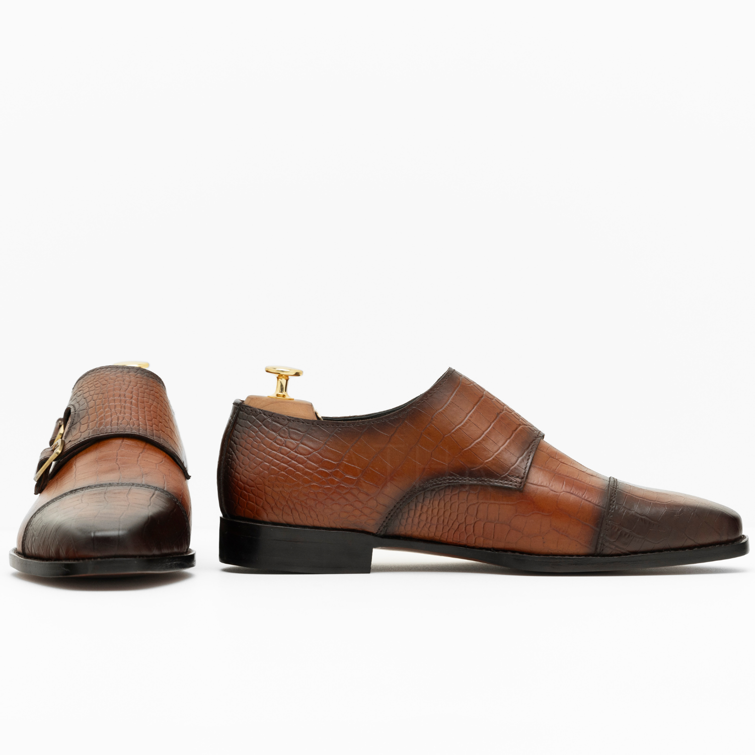 The Olander | Crocodile Embossed Calfskin