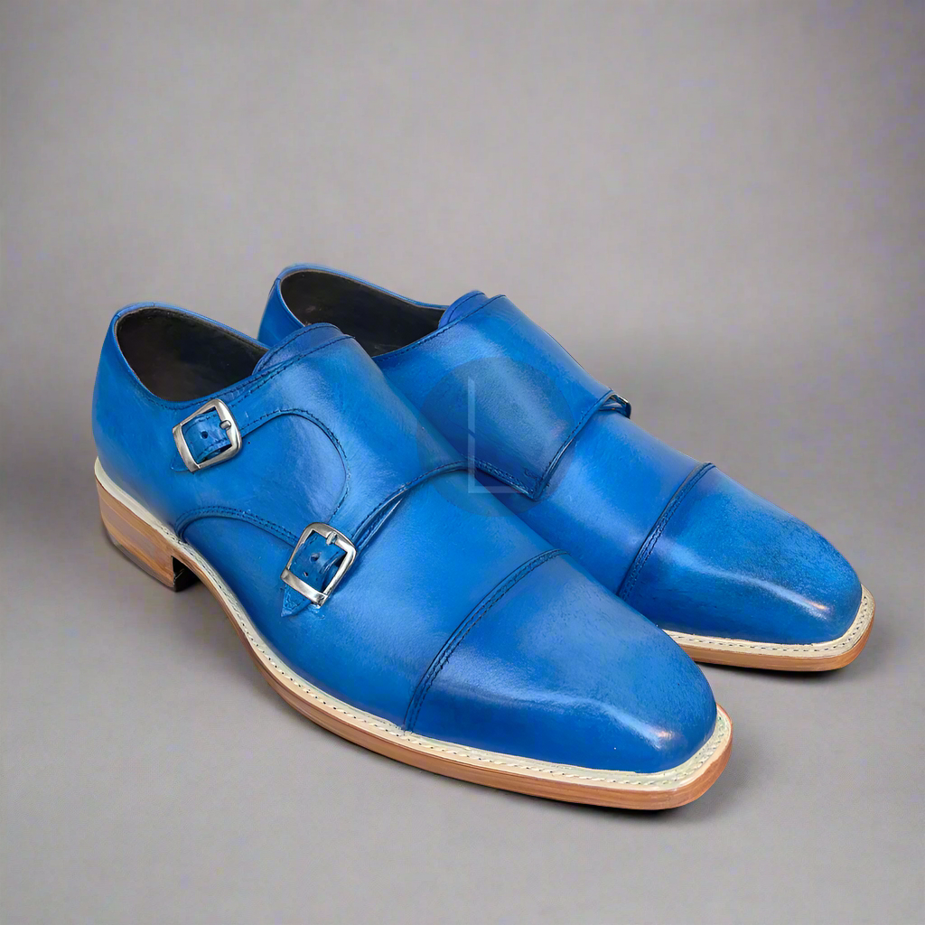 The Alton | Blue Double Monk Strap