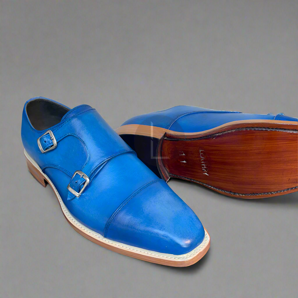 The Alton | Blue Double Monk Strap