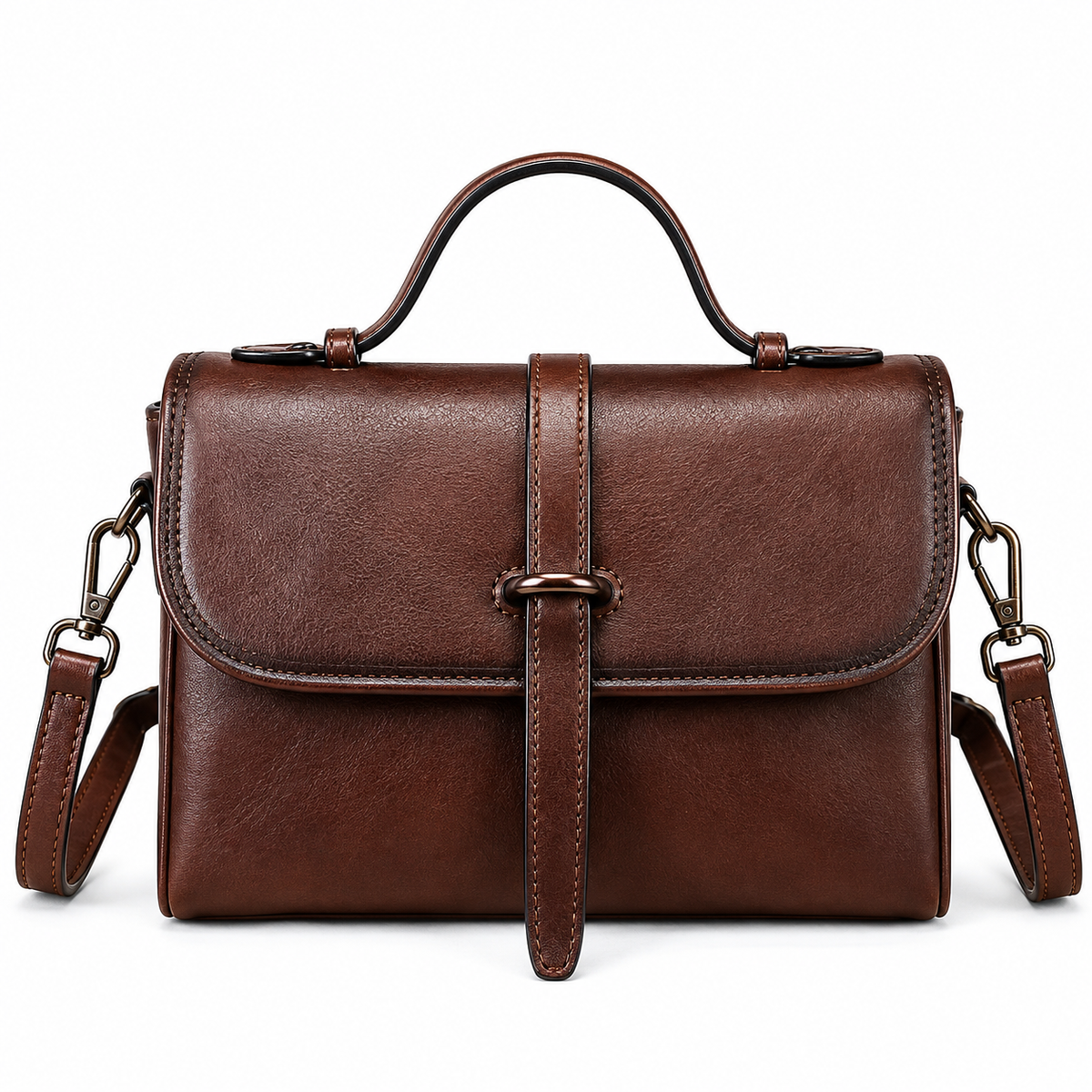 The Verona | Vintage Leather Crossbody Bag