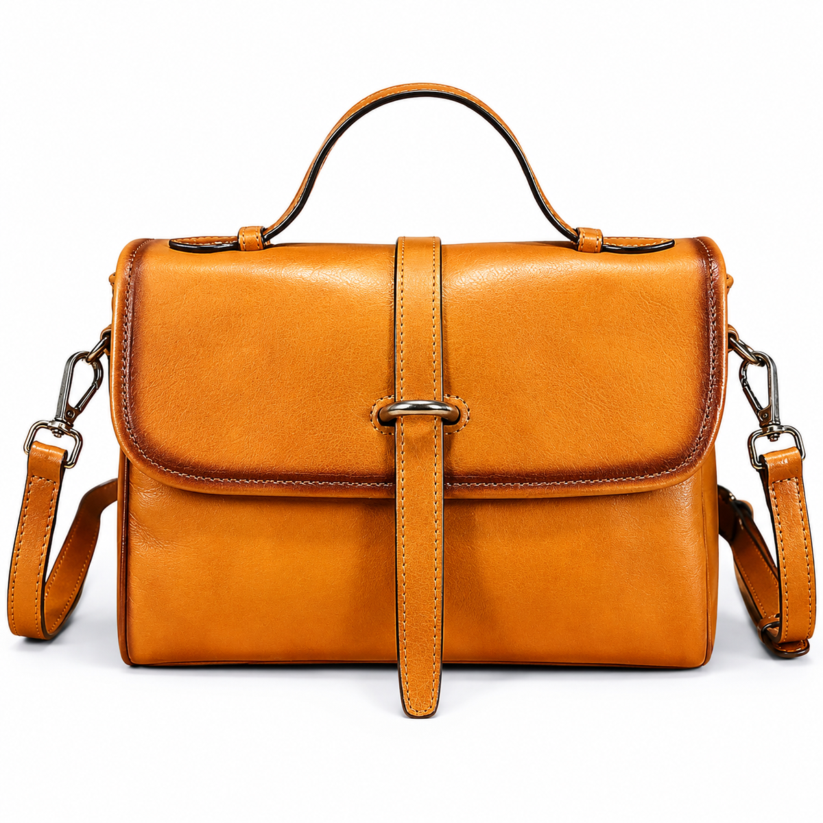 The Verona | Vintage Leather Crossbody Bag