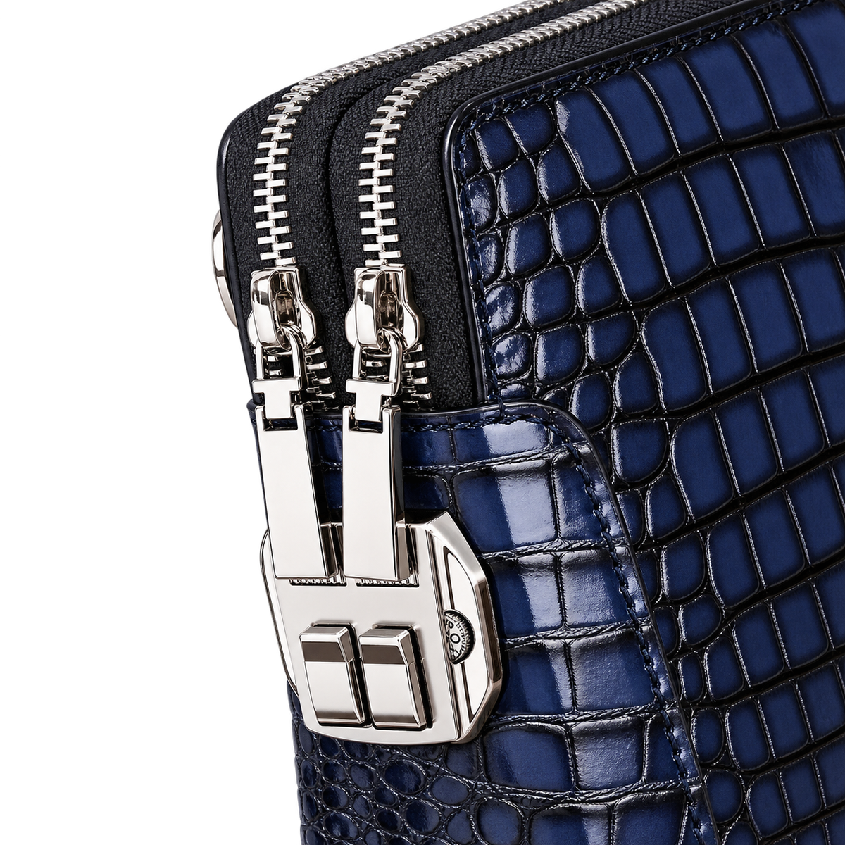 The Capri | Croc-Embossed Leather Clutch