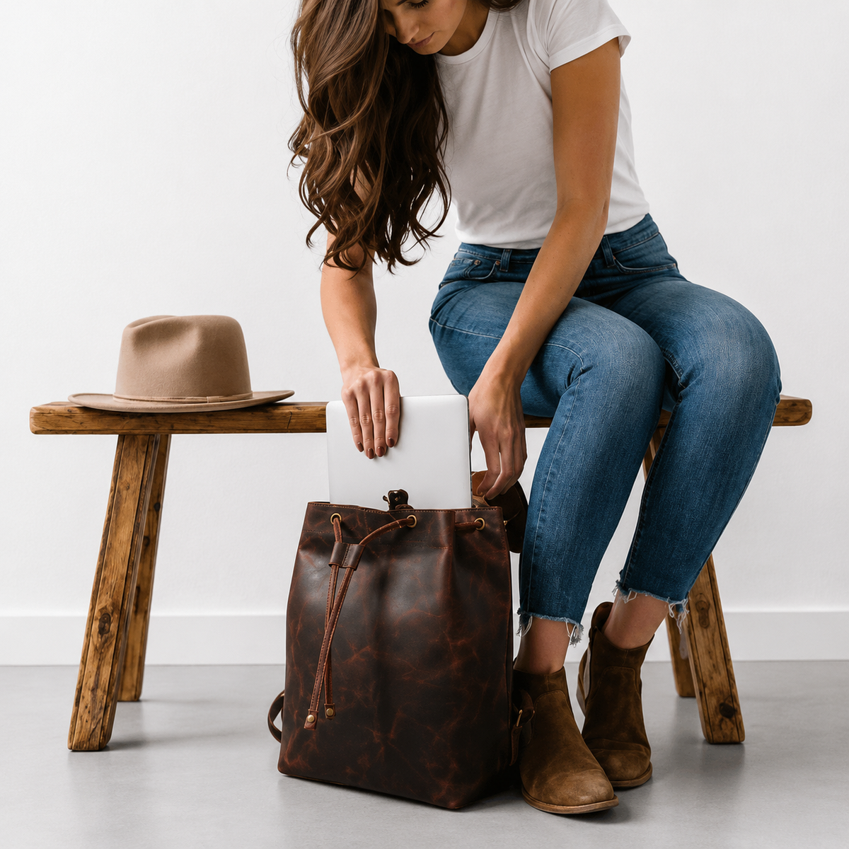 The Celeste | Buffalo Leather Backpack