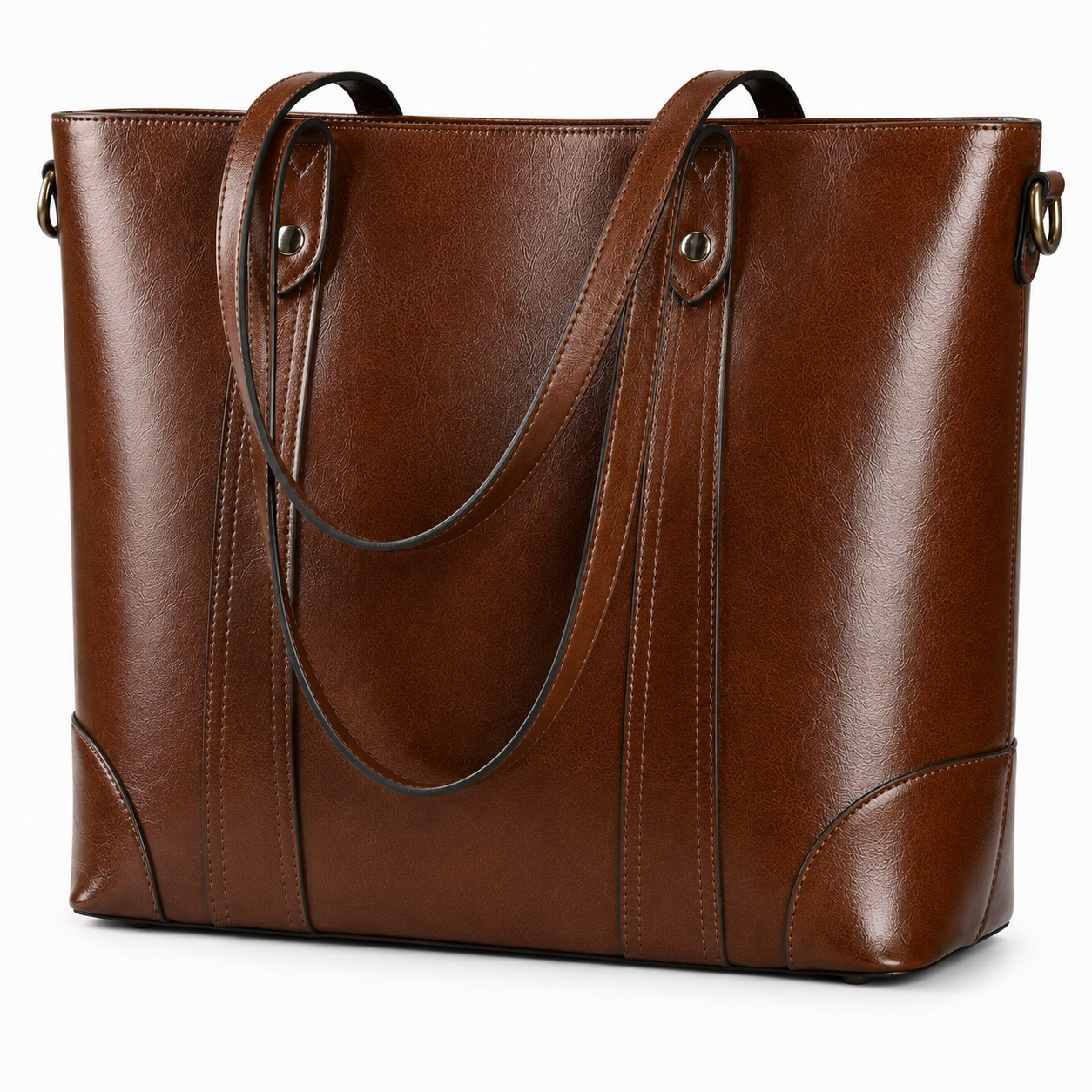 The Belle | Brown Leather Tote Bag