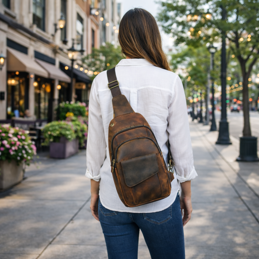 The Denot | Vintage Leather Sling Bag