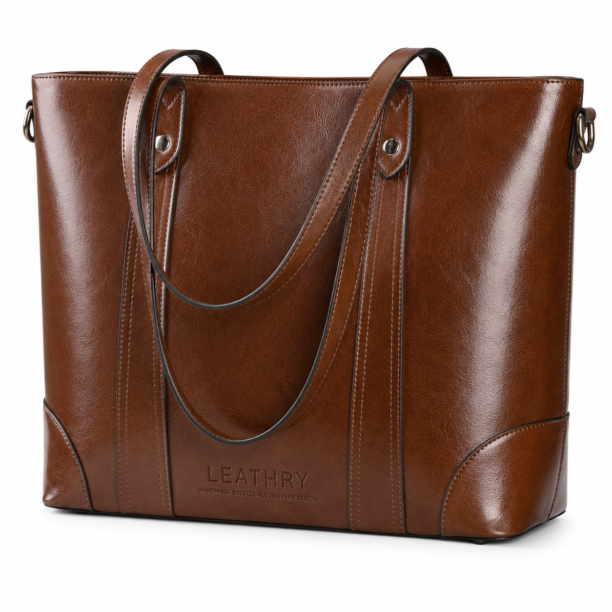 The Belle | Brown Leather Tote Bag
