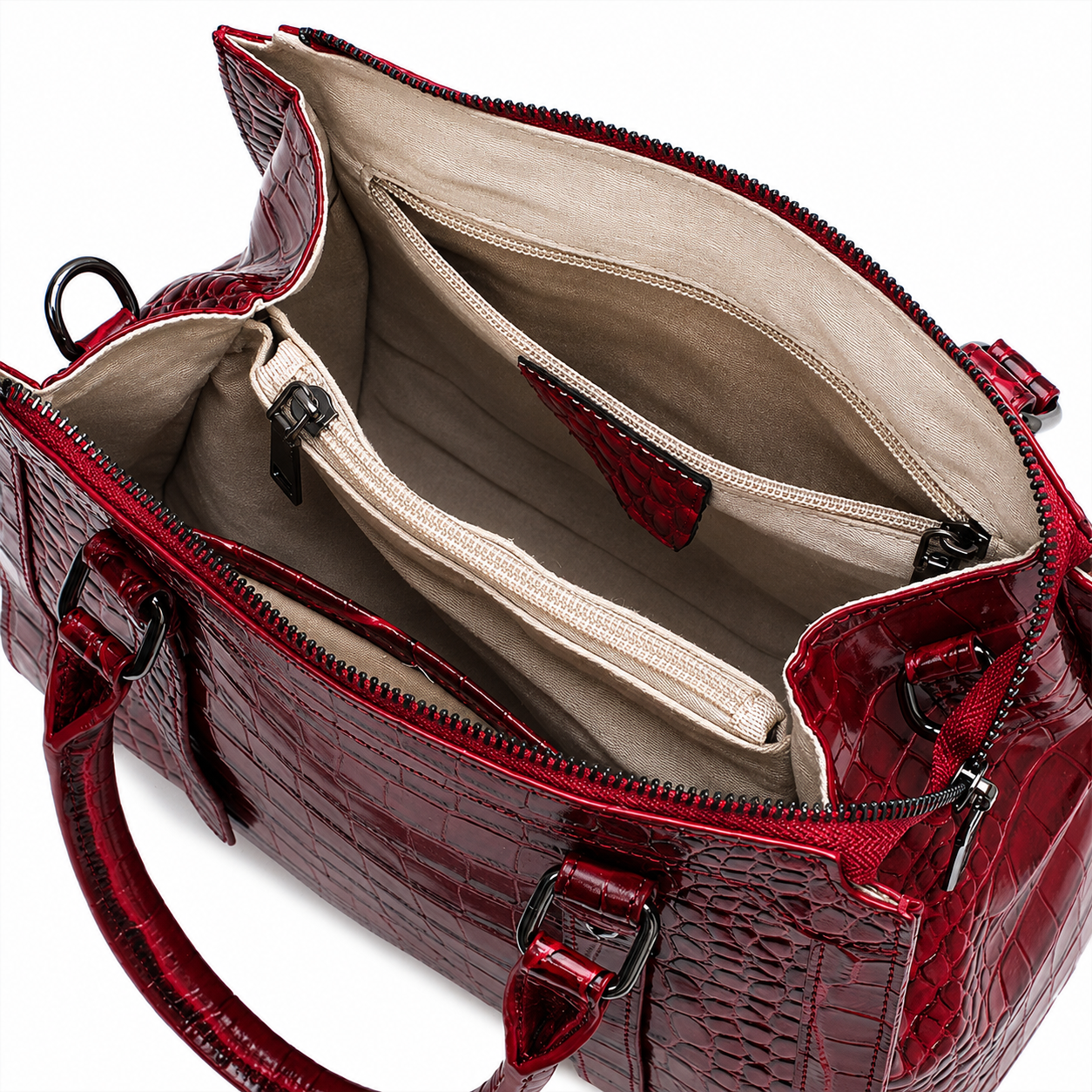 The Marcella | Croc-Embossed Leather Tote