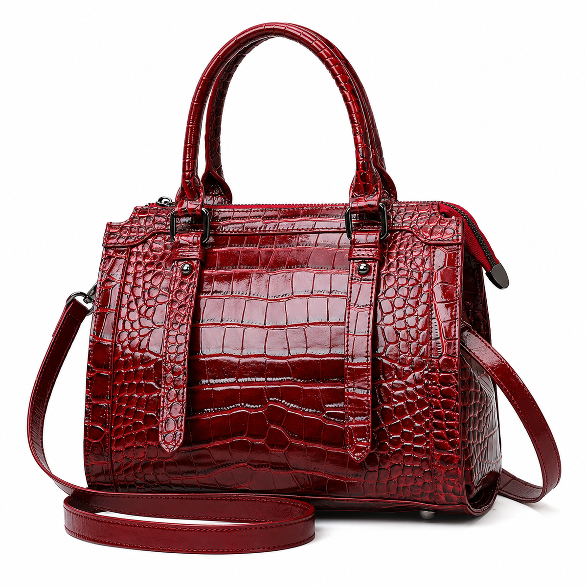 The Marcella | Croc-Embossed Leather Tote