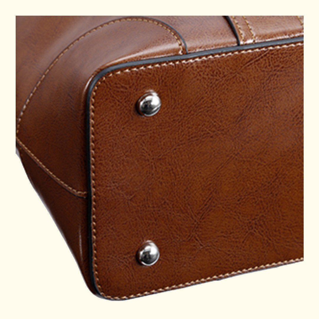 The Belle | Brown Leather Tote Bag