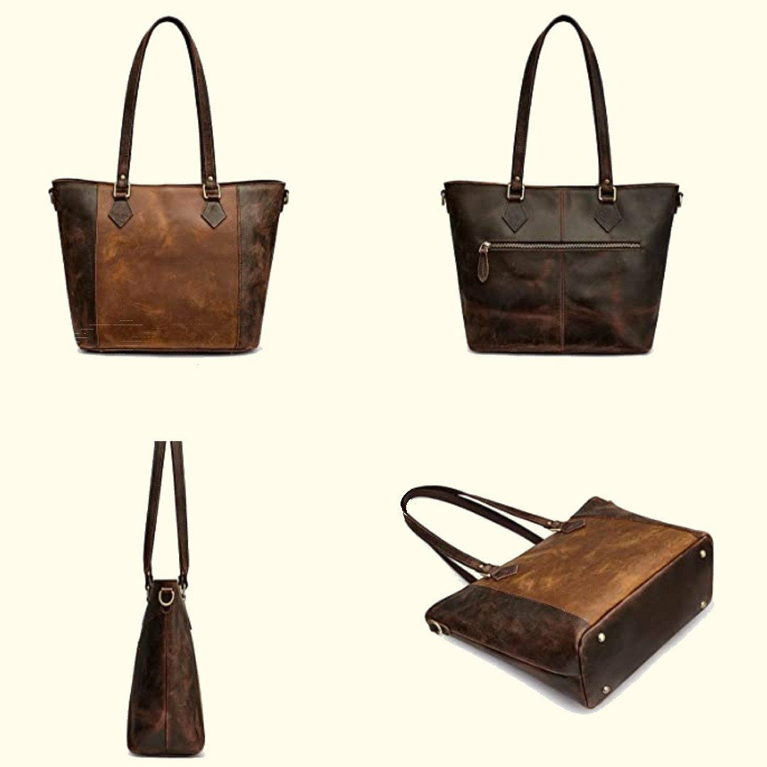 The Luna | Full Grain Leather Tote Bag