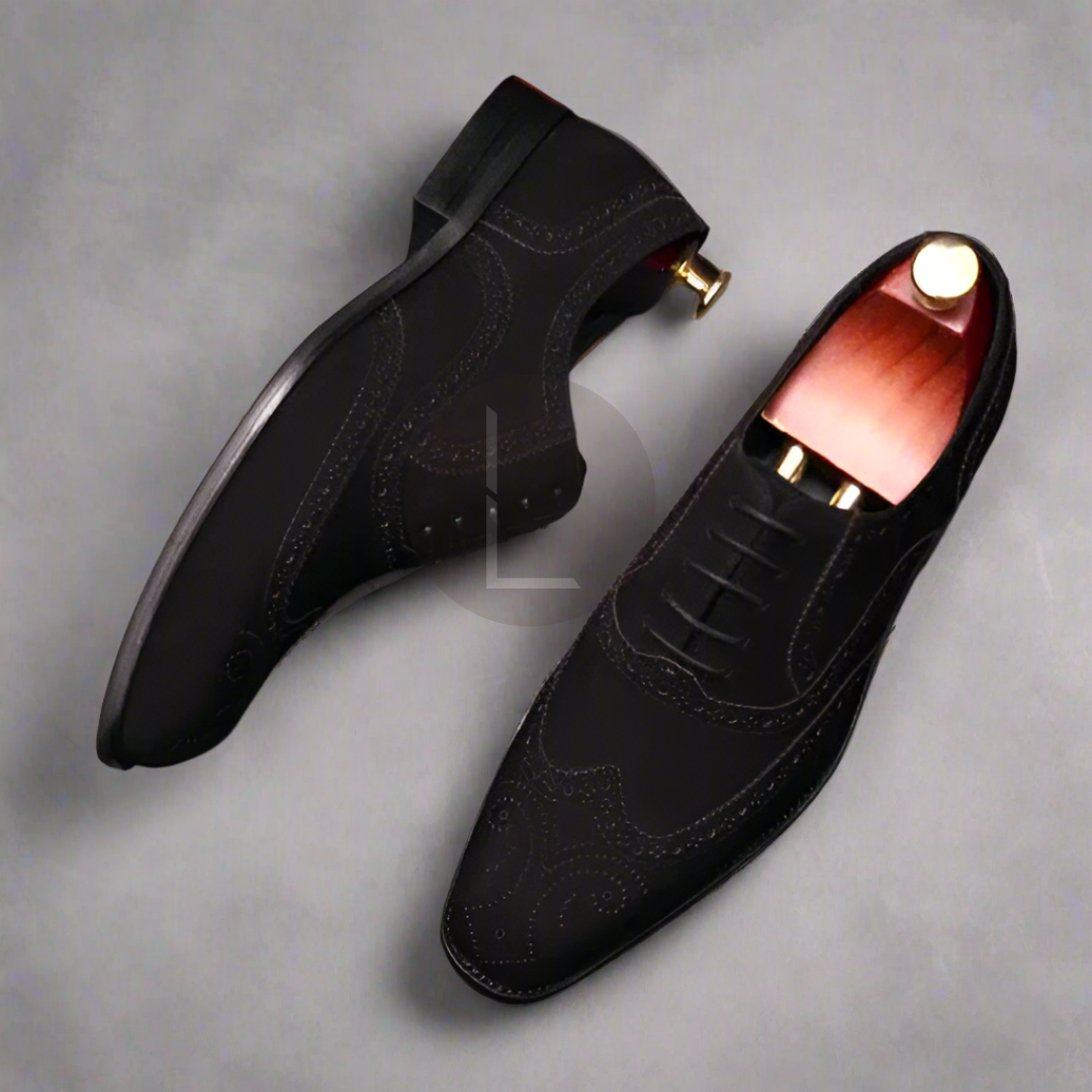 The Ford | Black Suede Brogue