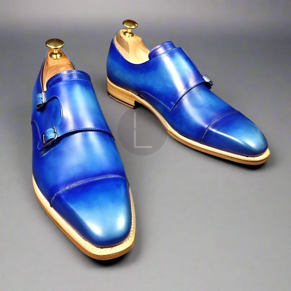 The Alton | Blue Double Monk Strap