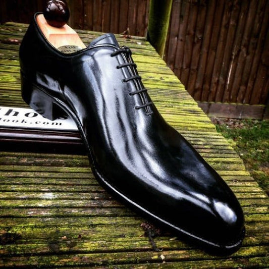 Handmade Men's Black Leather Formal Shoes