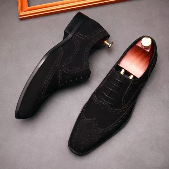 The Ford | Black Suede Brogue